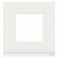 Рамка 1 пост UNICA PURE, горизонтальная, белое стекло | код. NU600285 | Schneider Electric